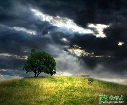 PS图片合成实例教程：创意打造风云万象的草原风景