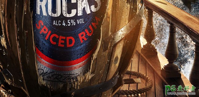 混合朗姆酒味的啤酒广告设计作口，Foster's Rocks啤酒视觉设计