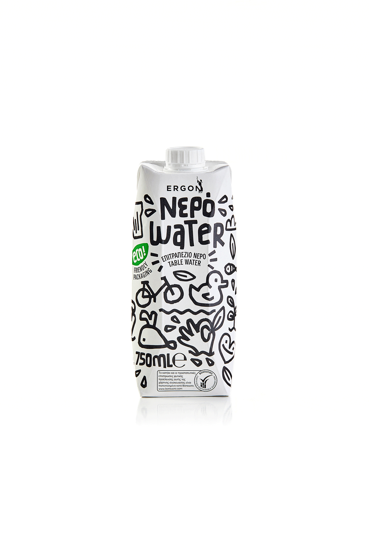 国外瓶装水包装设计作品,简洁大气的瓶装水宣传设计。