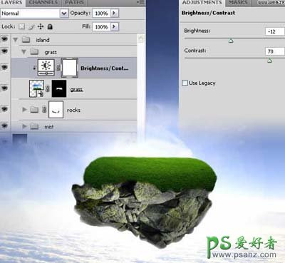PS合成教程：创意合成飘浮在空中的梦幻小岛