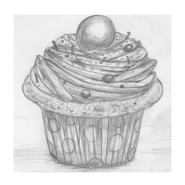 PS手绘教程：手绘一杯立体质感的杯状蛋糕失量图片素材