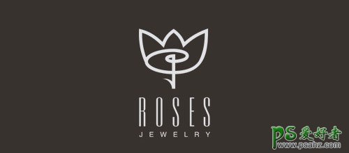 玫瑰花主题LOGO设计作品欣赏-玫瑰花元素的logo设计图