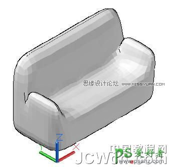 AutoCAD实例教程：运用长方体网格建模功能制作双人和多人沙发。