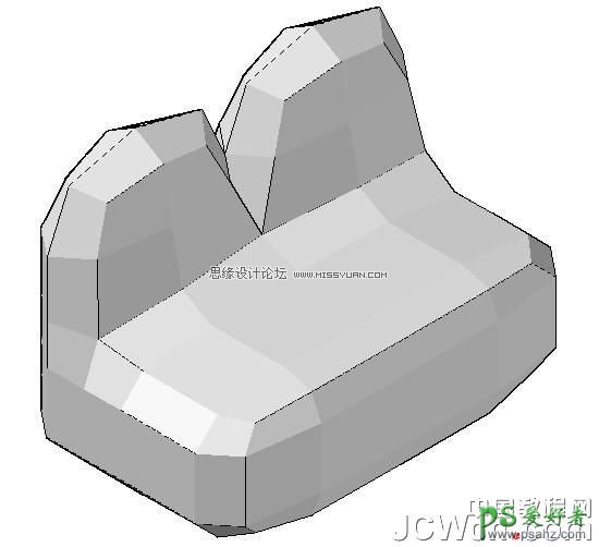 AutoCAD实例教程：运用长方体网格建模功能制作双人和多人沙发。