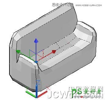 AutoCAD实例教程：运用长方体网格建模功能制作双人和多人沙发。