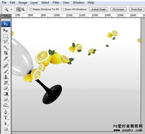 photoshop合成浮在花海中的创意玻璃杯子效果教程
