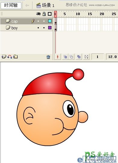 Flash动画制作实例教程：设计一个可爱的小丑吹泡泡的动画图片