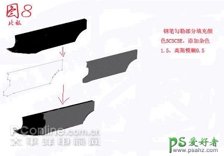 PS鼠绘教程：手工绘制一把漂亮的军用微冲MP5轻机枪