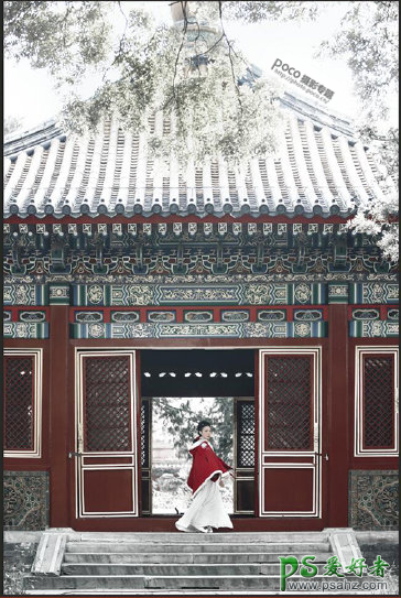 PS照片后期教程：给夏天故宫景区照片制作出雪景效果，冬季下雪效