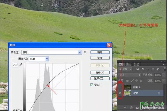 PS照片美化教程：制作光影气氛浓厚的草原风景照，草原风光大片。