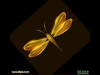 光发效果的火焰蜻 Photoshop手工制作梦幻光影效果的蜻蜓素材图