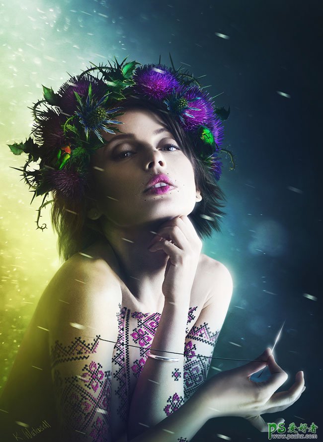 漂亮美女数码照片创意合成作品，乌克兰设计师唯美美女人像合成