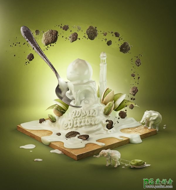 诱人的甜品海报设计，创意甜点美食海报设计图片，美食创意图片设