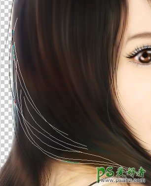 PS美女转手绘教程：给漂亮的长发美女头像制作成唯美的仿手绘效果