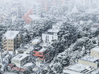 给城市风景照制作成冬季下雪效果 PS雪景效果照片制作