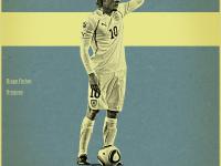 复古风格的「世界杯金球奖得主」海报 世界杯海报设计作品欣赏