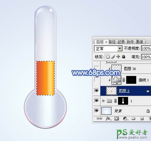 PS实例教程：制作一个逼真的温度计量杯失量素材图片