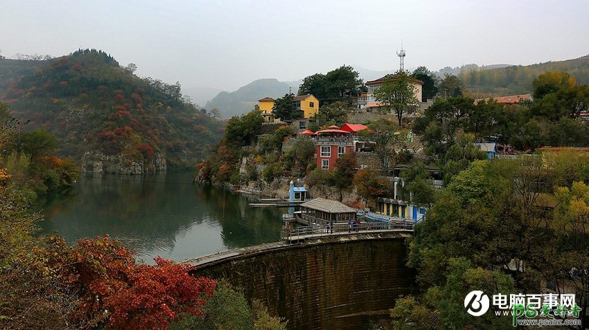 PHOTOSHOP摄影后期教程：利用素材图给水坝风景照制作出唯美的日