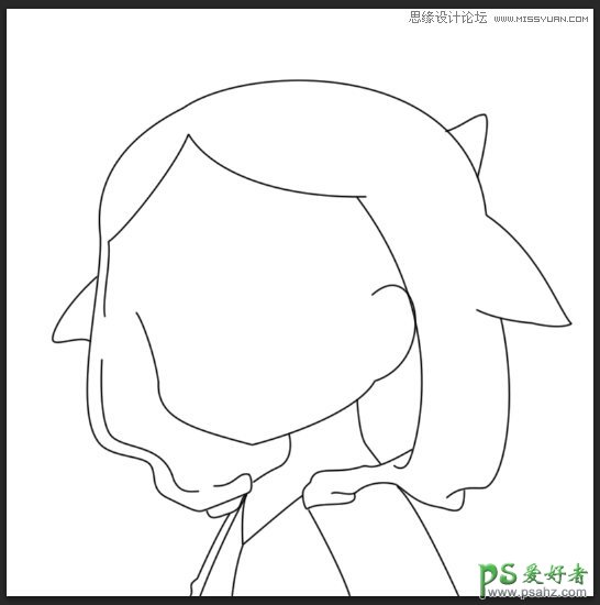 photoshop鼠绘卡通风格的QQ头像，可爱的小女生QQ头像制作教程