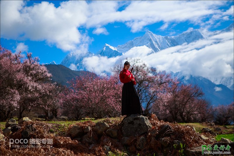 中国风人像PS后期教程：给灰暗画面的古装美女照片调出唯美通透效