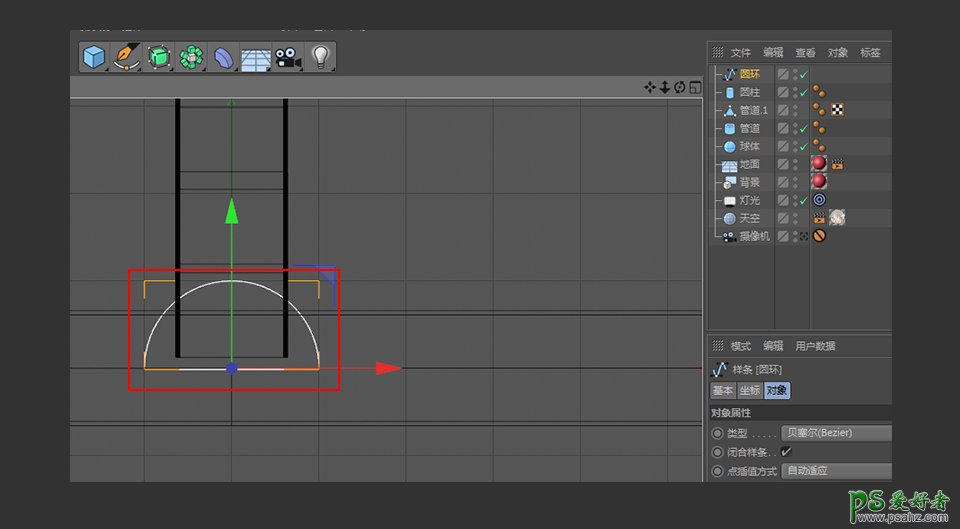 C4D建模教程：学习制作可爱的小乌龟模型，戴眼镜的小乌龟模型。