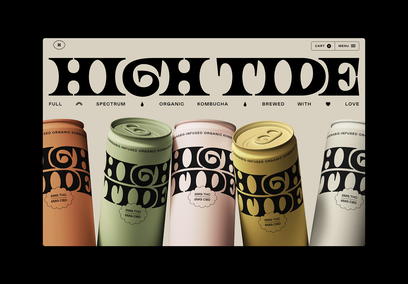 欣赏复古风格的High Tide饮料品牌设计,复古风格饮料包装设计。