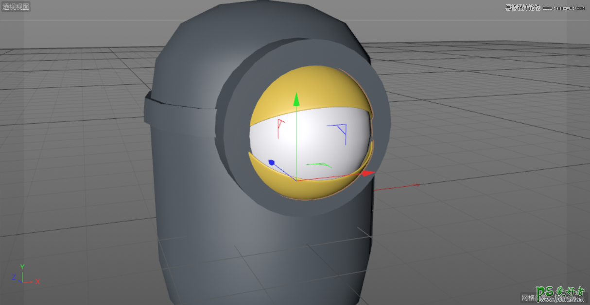 C4D模型制作教程：手工打造可爱呆萌的小黄人模型图片