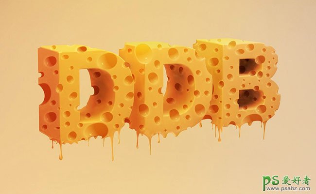 创意食品3D立体字设计作品，Sergio Duarte食品3D字体设计作品。