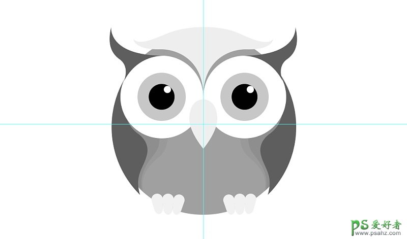Photoshop鼠绘可爱的猫头鹰头像素材图，呆萌的猫头鹰图标