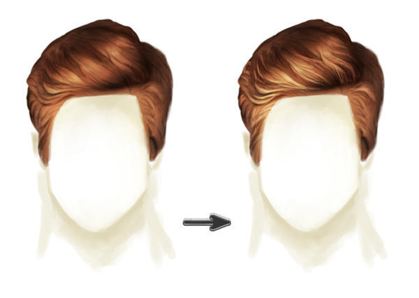PS人像手绘教程：学习给人物头像绘制逼真的头发短发和胡须。