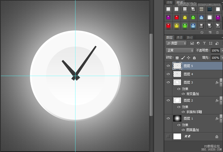 Photoshop鼠绘一个卡通风格的时钟,卡通钟表素材图,时钟失量图。