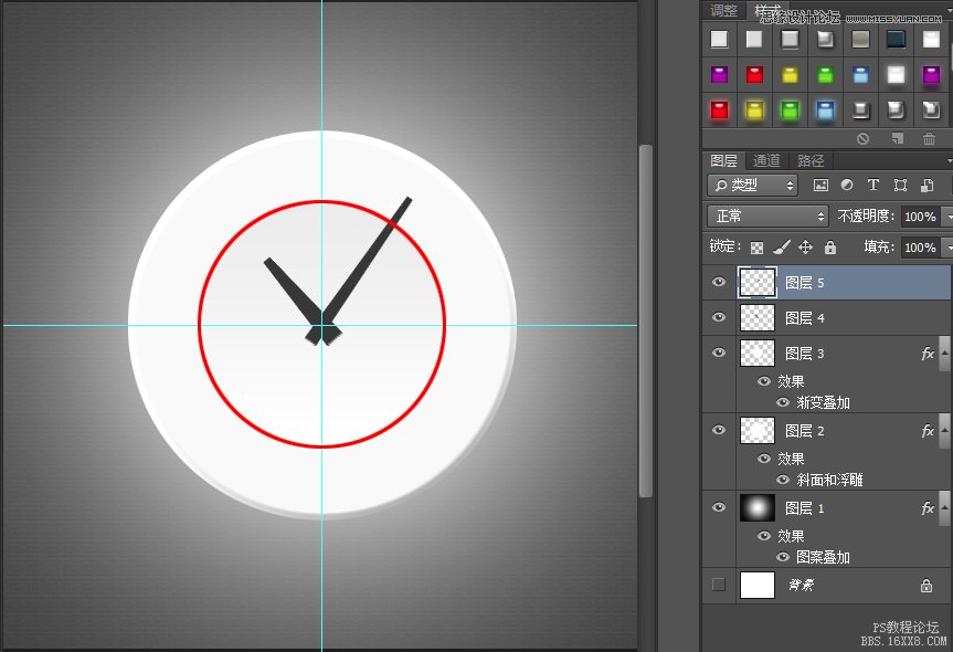 Photoshop鼠绘一个卡通风格的时钟,卡通钟表素材图,时钟失量图。