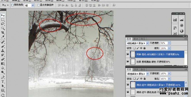 Photoshop+RAW调出意境的冬日雪景照片效果