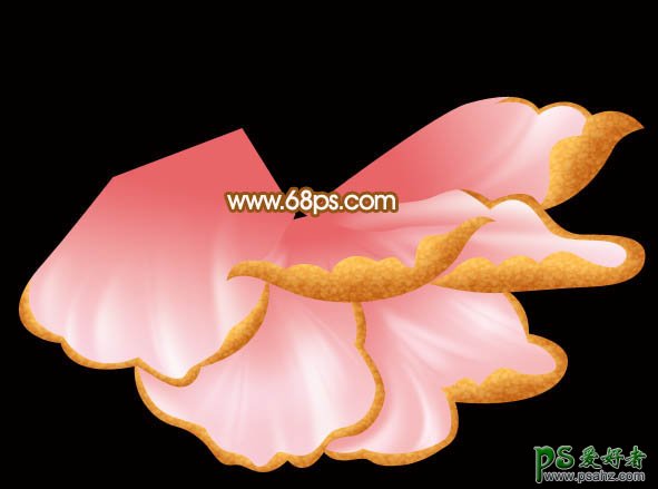 PS花朵图案制作教程：手绘漂亮大气的粉红色牡丹花图案素材
