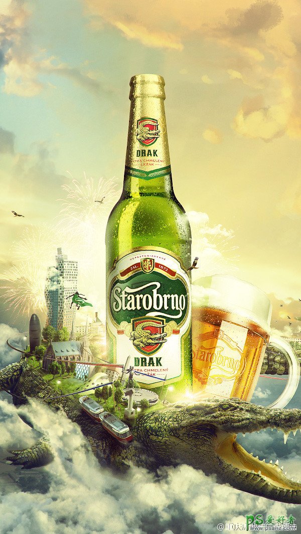 国外经典的酒类产品宣传海报设计，设计独道的外国酒类海报图片。