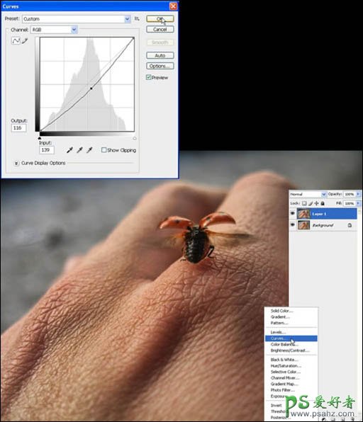 利用PS外挂滤镜制作高对比清晰效果的蚊子吸血图片