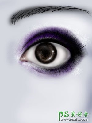 PS鼠绘教程：制作一只毛乎乎的漂亮美女蓝色眼睛