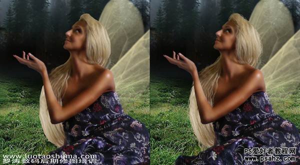 photoshop创意合成森林中的精灵女孩儿
