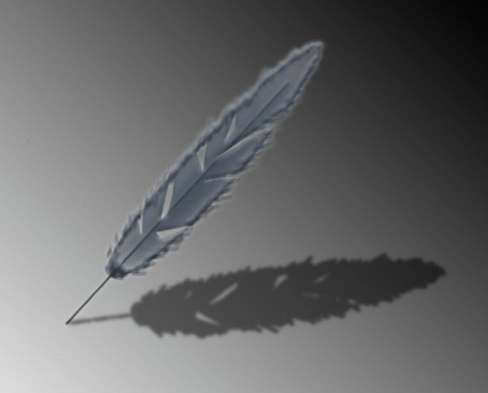 PS手绘羽毛教程：绘制《哈利·波特》电影中有特殊功能的羽毛笔。