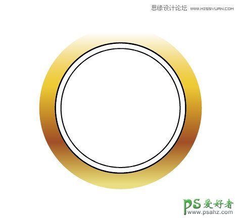 Illustrator手绘金属质感的圆形按扭图标，圆形立体LOGO失量图