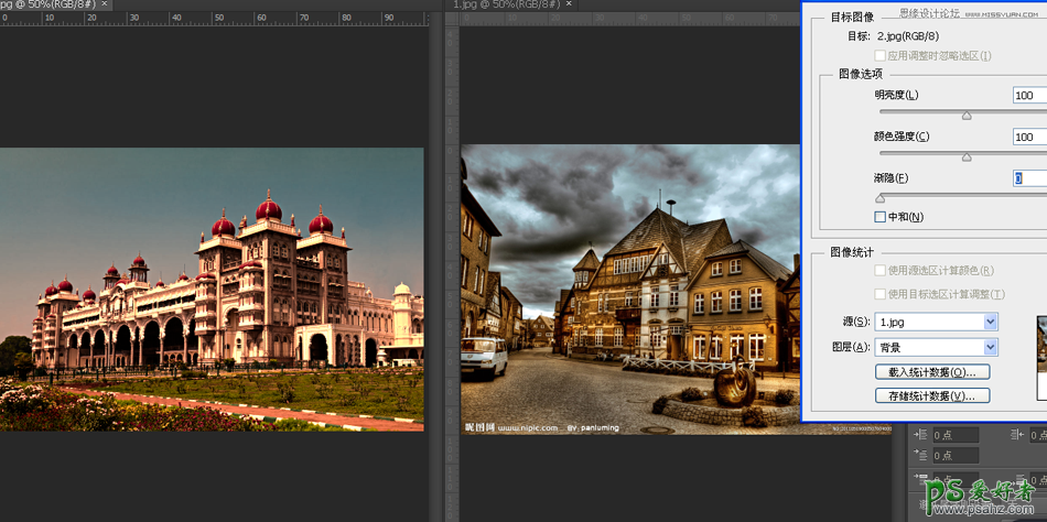 学习photoshop照片后期调色过程中匹配颜色工具的使用技巧
