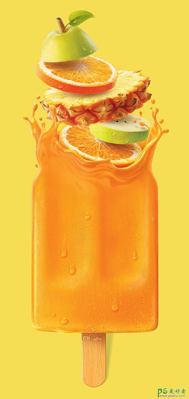 感受不一样的冰棍冷饮海报设计，让人有食欲的冰棍新产品宣传广告