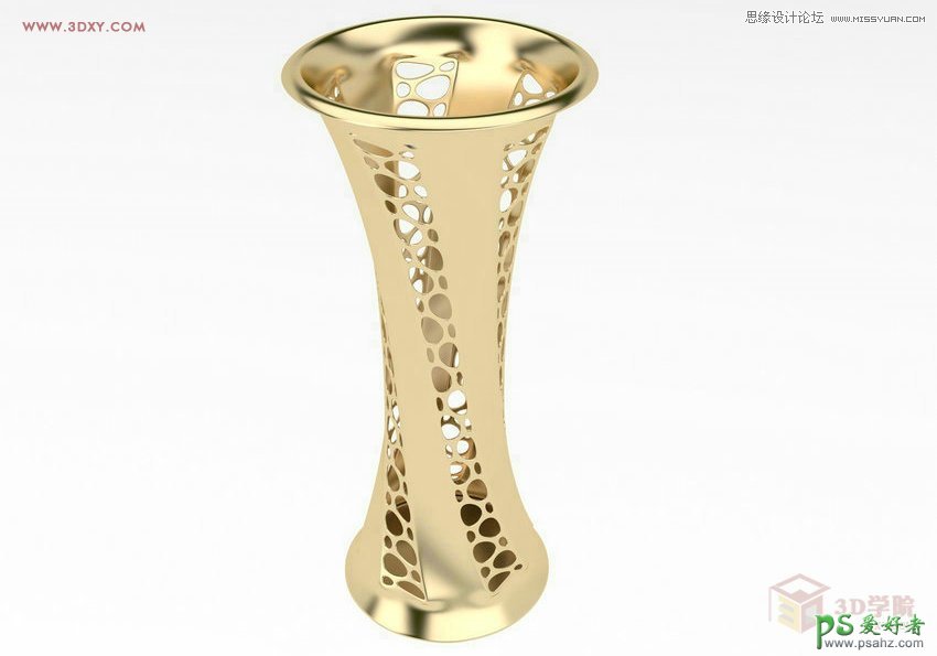 利用3ds MAX巧用石墨工具制作一个漂亮的金属花瓶模型效果图
