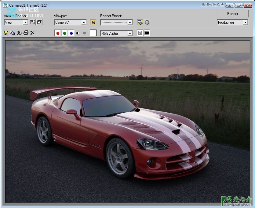 3DMAX汽车模型制作教程：手工打造炫酷的红色跑车-超级跑车模型