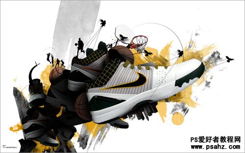 PS作品欣赏：漂亮的品牌运动鞋Nike平面广告设计