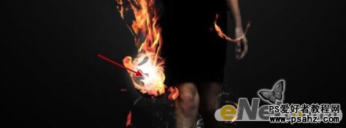 photoshop设计一幅酷黑火焰美女壁纸特效教程实例