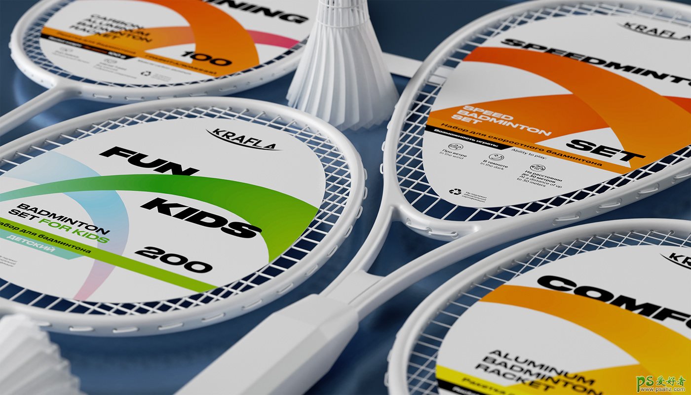 创意的乒乓球、羽毛球球拍宣传设计，包装设计作品欣赏。