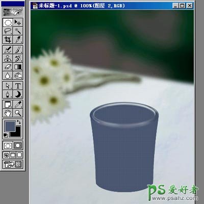 PS鼠绘教程：绘制逼真的玻璃杯中的蜡烛和鲜花实例教程