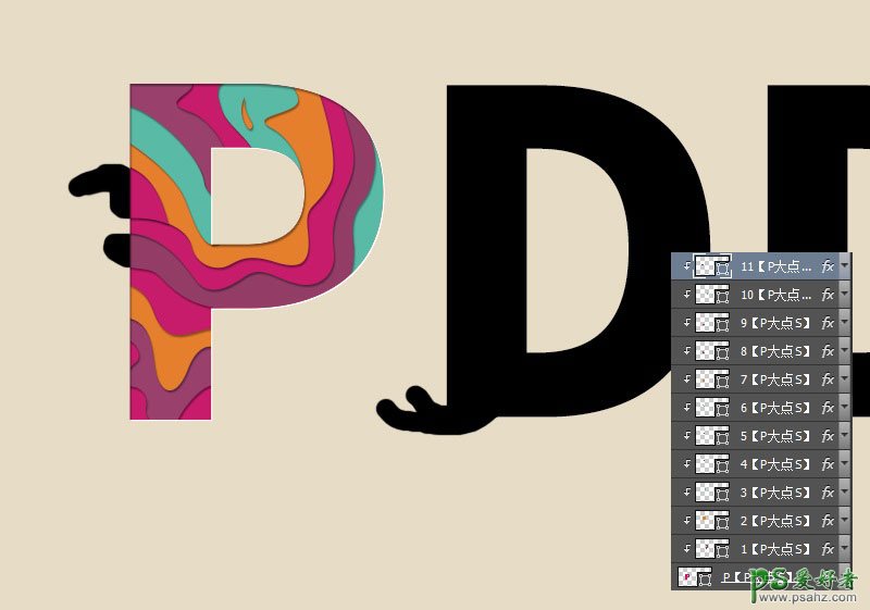 PS字效教程：学习设计漂亮的油漆溢出特效的艺术字，流体字。