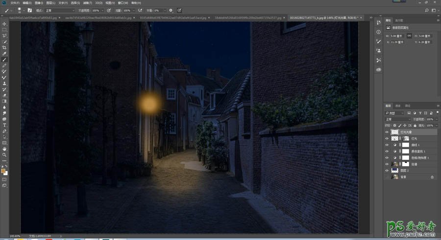 PS街景照片处理教程：学习把白天的街道照片快速的变成夜晚效果
